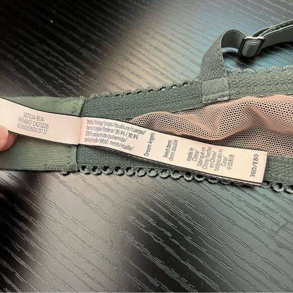 ✨ Victoria’s Secret Green Lace Lined Demi Dream Angels Bra 36D - Picture 8 of 8